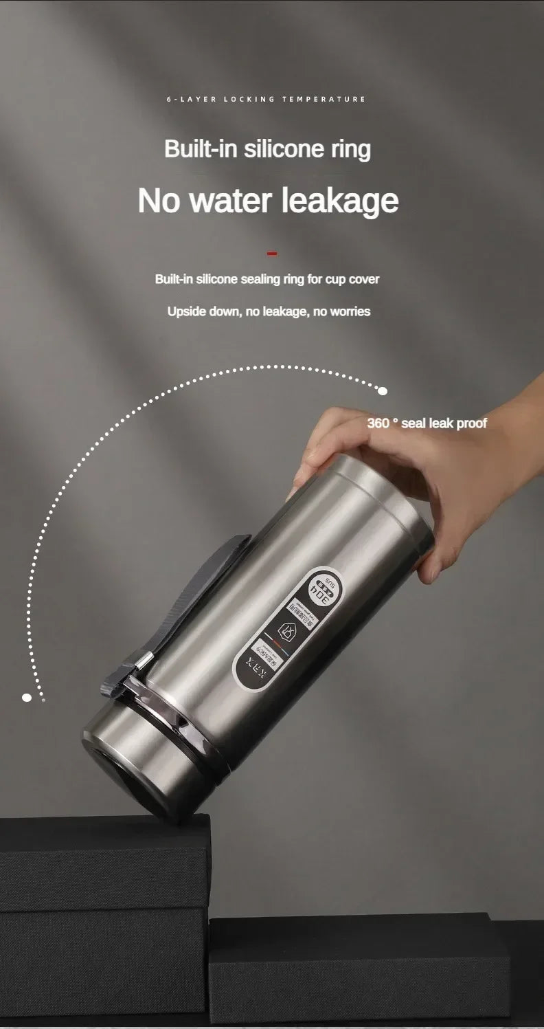 Thermos Sus304 Tea Water Bottle 500ML-1Liter Stainless Steel Vacuum Flask Portable Cups Bottle with LED Temperature Display