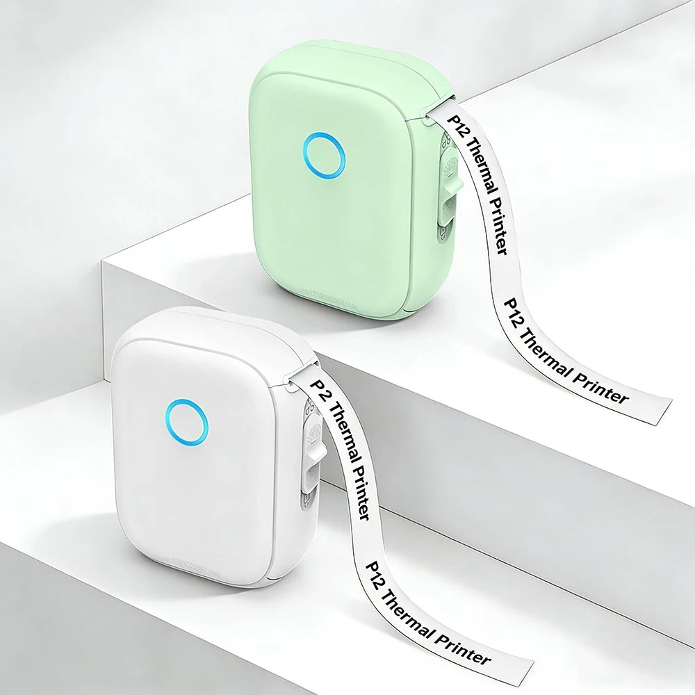 Adhesive Label Printer Marklife P12 Portable Mini Printer P12 Thermal Label Maker Wireless Bluetooth Labeling Machine or Sticker