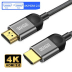 QGEEM HDMI-Compatible Cable HDMI to HDMI 2.0 Cable 4K for Xiaomi Projector Nintend Switch PS4 Television TVBox xbox Cable HDMI