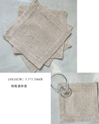 12pcs Table Napkins Wedding Party Dinner Table White Cloth Napkin Restaurant Home Napkins Cotton Linen Handkerchie 4 Size