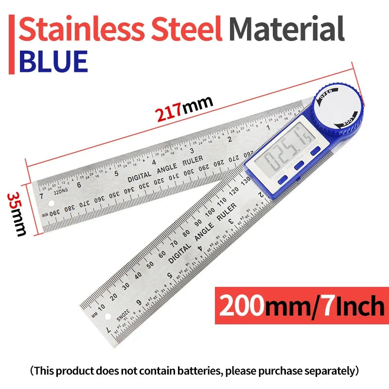 Electronic Digital Display Angle Ruler 360 Degree Woodworking Measuring Angle Instrument Protractor Angle Meter Goniometer