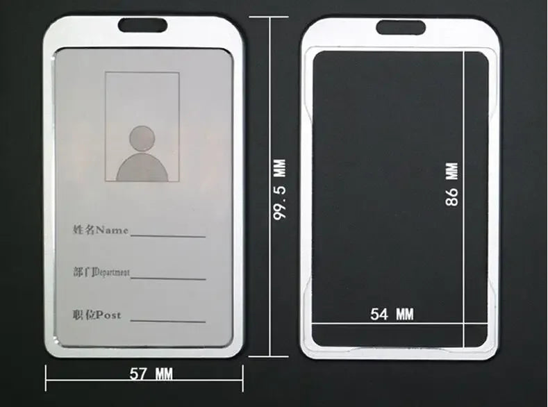 Aluminum Alloy Card Cover Case Women Men Work Name Bank ID Card Holders Business Badge Case Credit Card Badge Case Bag Pouch