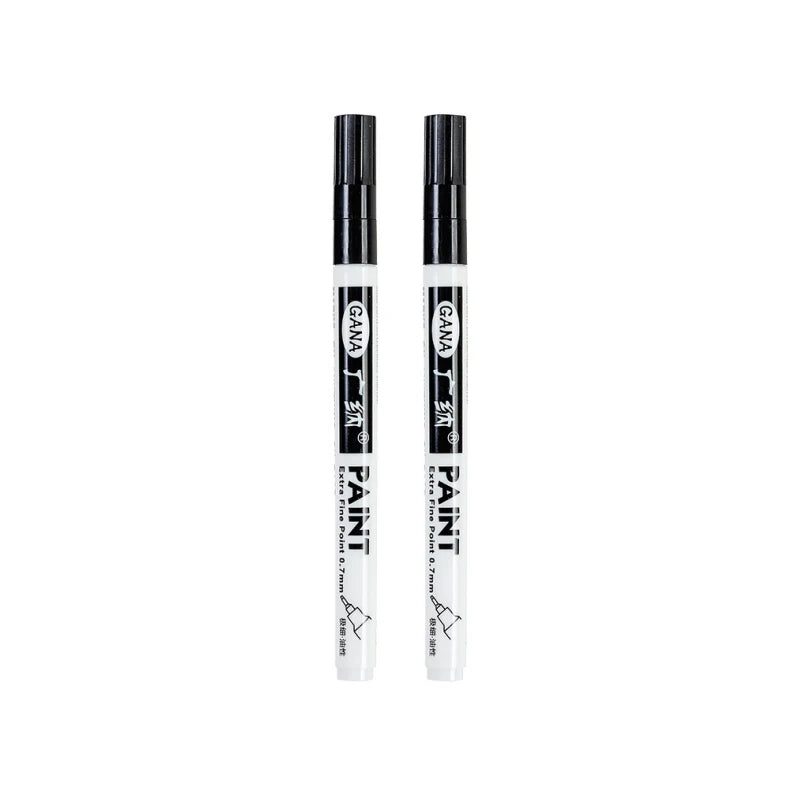 Fine tip permanent Paint Marker Pen DIY Paint Metallic Pen Permanent Gold SILVER Marker Touch Up,School Model Painting
