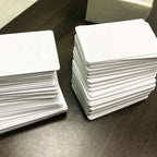 50pcs High Glossy Blank PVC Business Card Design Logo Name Thank You ID Card Waterproof and Double Sided Printing NOT NFC Cards