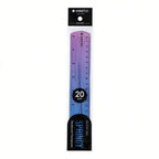20cm/15cm Flexible Soft Ruler Gradient Rainbow Color Style Dual Unit Measurement in Cm and Inch  for Office Students School Use