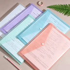 5-50Pcs A4 Transparent Plastic File Folders, Waterproof PP Document Storage Bags - For Student Test Papers & Office Organization