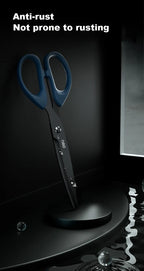 1/2pcs Deli Black Blade Scissors Stationery 180mm 7 Inch Stainless Steel Anti-Rust Sharp Office Home School Craft Cutting Tool