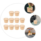 10 set Disposable 8Oz Ice Cream Paper Cup With Lid Paper Cake Cups Snack Bowls Containers For Takeaway Yogurt Dining Bar