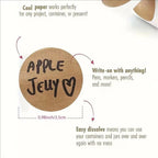 500Pcs/Roll Round Kraft Paper Stickers, Self‑Adhesive Classification Name Labels for Paper Supplies, Personalizable