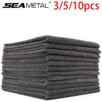 SEAMETAL 3/5/10pcs Car Wash Microfiber Towel Soft Edgeless Car Polishing Cloth Waxing Towel 40X40CM for Car Cleaning Accessories