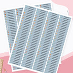 280PCS Personalized Name Stickers Long Strip Pencil Labels Custom Waterproof Self Adhesive Name Labels for Bottles Notebooks