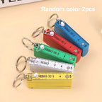 Mini Folding Ruler Keychain Portable Plastic Measuring Tape