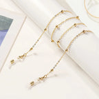 Fashion Reading Glasses Chain Pearl Flower Glasses Hanging Rope Anti-Lost Eyewear Mask Lanyard Women Sunglasses Glasses Chain