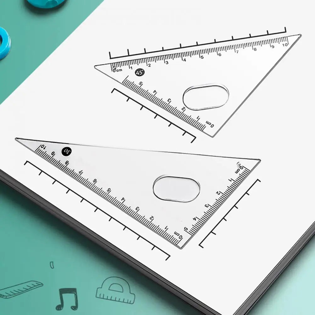 Student compass Protractor clear scale accurate mathematical geometry games school stationery 7 pieces per set