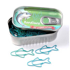 Cute paper clips metal sardine shapes saldina 30 clips fish shaped bookmark plastic coated paper clip school office accessories