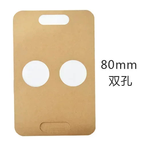 50pcs Disposable Milk Tea Handheld Cup Holder Thick Kraft Paper Takeaway Portable Package Creative Coffee Paper Cup Handle