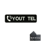 1PC 10cmX2.5cm Custom Name number Patch Stripes Badge Hook Loop dog paw dog footprints skull Punisher Telephone