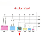 5-30Pcs Metal Binder Clips Colorful File Paper Clip 15/19/25/32/41/51mm Used for Books Stationery Clip School Office Supplies