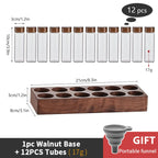 Coffee Beans Storage Container Tube Display Rack Tea Bottle Glass Single Dose Espresso Accessory Coffeware Set Barista Tool Gift