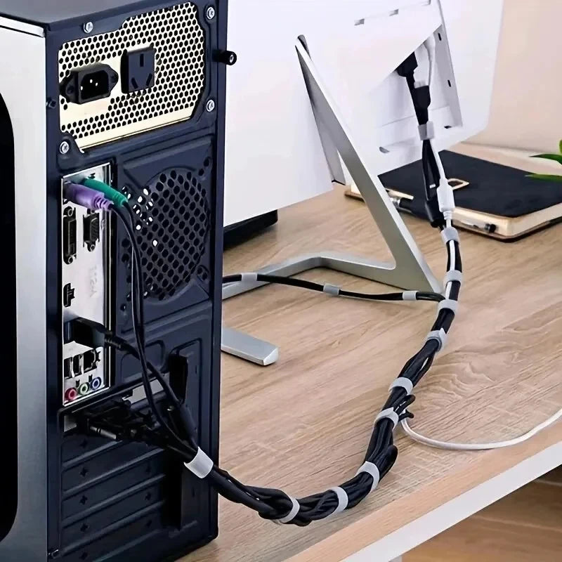 1/3/5M Cable Organizer Cable Management Wire Winder Tape Earphone Mouse Cord Management Ties Protector For iPhone Xiaomi Samsung