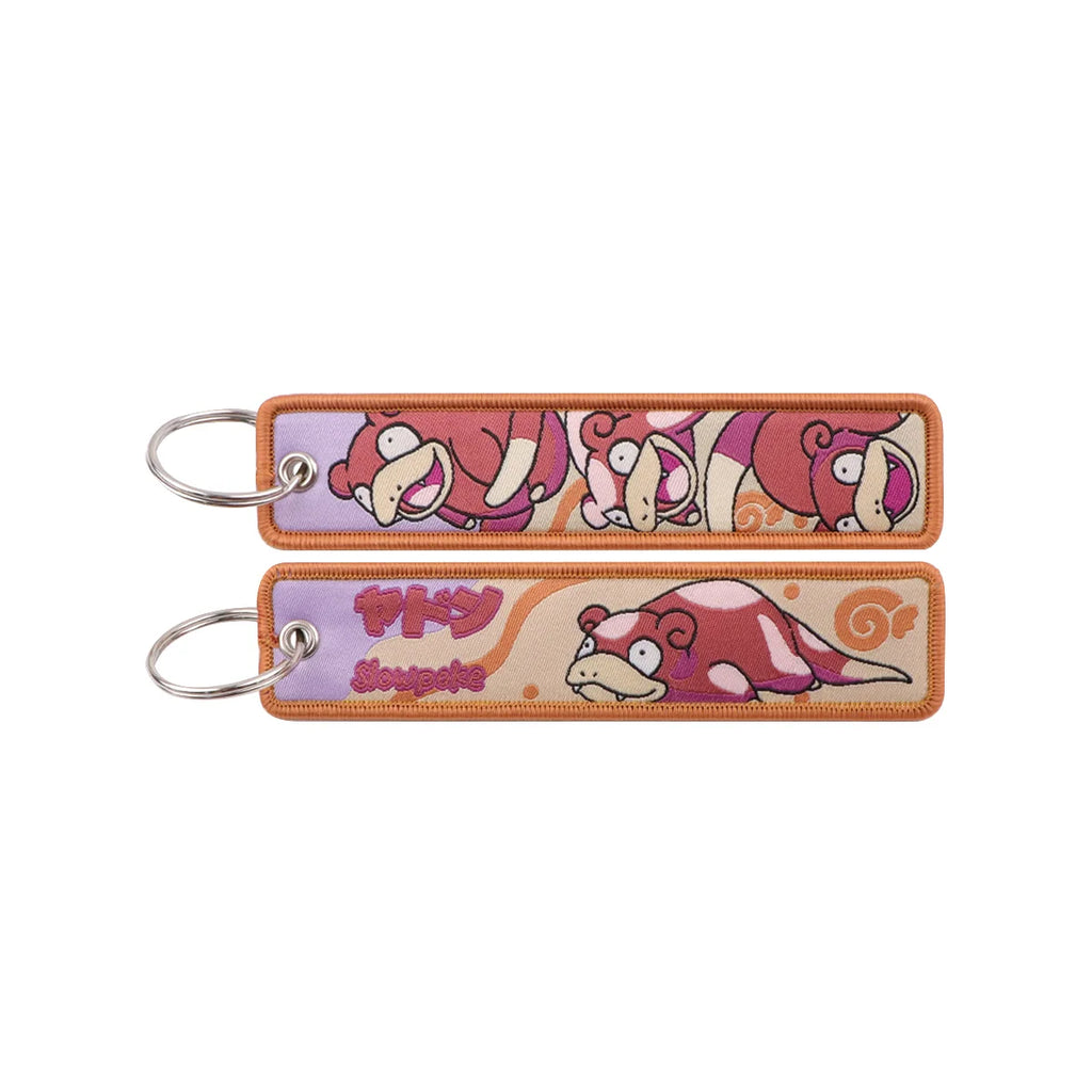 Kawaii Japanese Elf Anime Embroidery Key Fobs Key Tag Motorcycles Cars Backpack Chaveiro Keychain Fashion Keyring Friends Gifts
