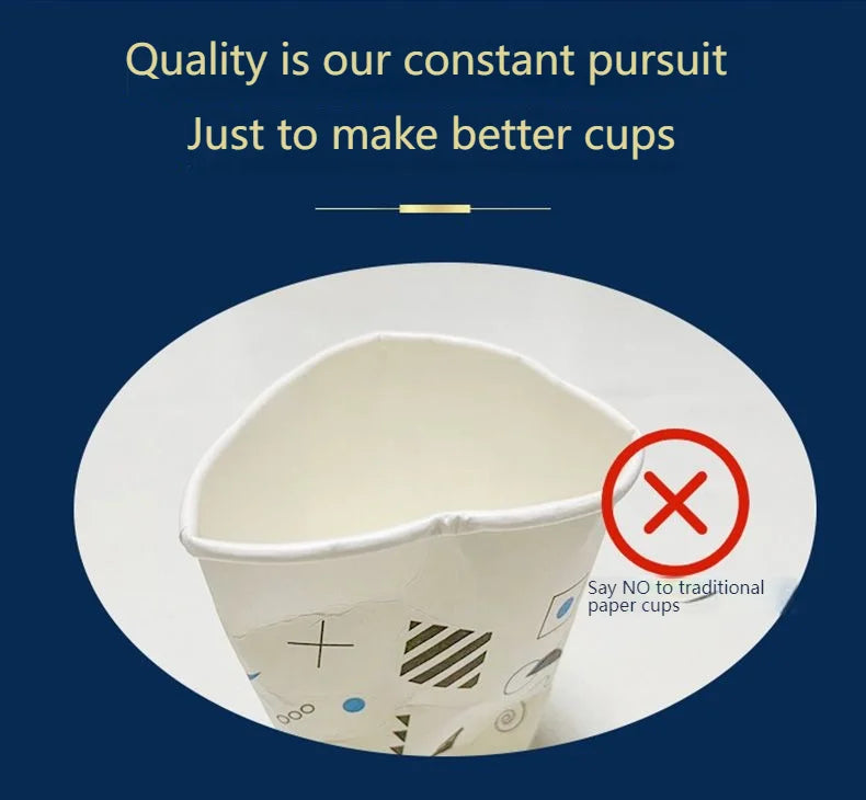 100pcs 250ml disposable paper cup with customizable logo personalized coffee paper cup for event and party, Company Hospitality