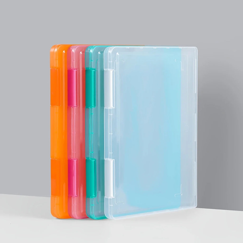 1pc Multi-layer Portable File Box, Portable Transparent File Box, A4 Plastic PP File Box , Waterproof Contract Storage Box