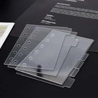A5/A6/A7 Binder Dividers Planner Insets 6 Tabs Clear Thick Acrylic Index Divider/Cover  Refillable Page Protectors for 6 Ring