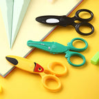 1pcs Kids Safety Scissor Cute Cartoon Plastic Knife Cutter for Children DIY Paper Handwork Office School Student F7231
