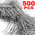 50-500PCS Stainless Steel Paper Clips Rustproof Sturdy Coated U-shaped Paperclips for Student Office School Stationery Supplies
