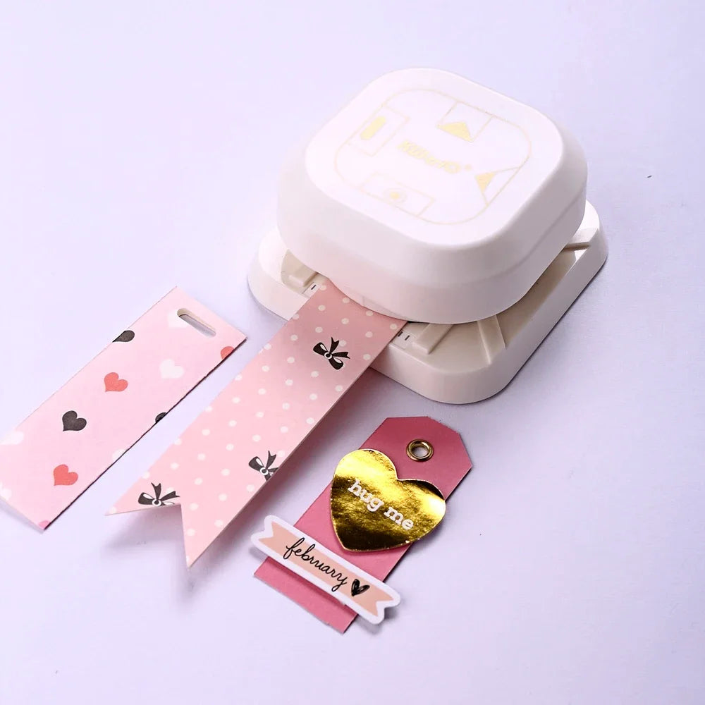 4 in 1 Tag Punch Corner Rounder Cutter Paper Label Punch for Scrapbooking Card for DIY Paper Card Photo Card Making Supplies