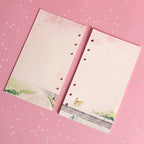 A6 80Sheet Cute Colorful Loose-leaf Replacement Line Grid Blank Point Paper Refill Inner Page Inner Page Inside Stationery