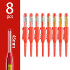 4-60Pcs 45mm Long Nib Head Carpenter Pen Deep Hole Marker Pens Black/Blue/Red/White for Measuring Woodworking Hand Tools