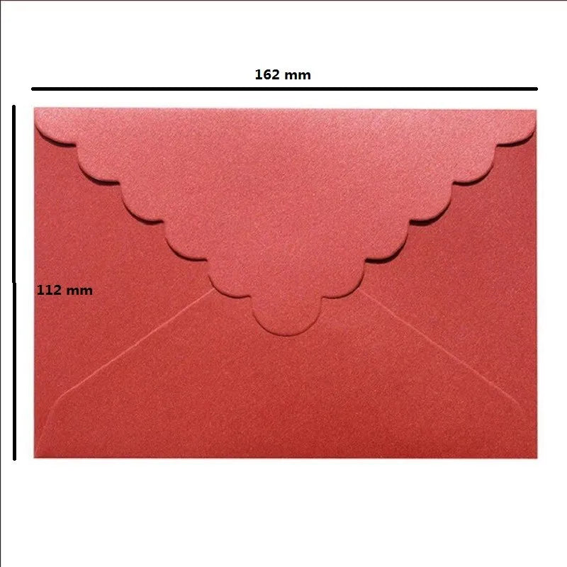 10Pcs Creative Wave Pattern Pearlescent Triangle Envelope Letterhead Special Design Envelope Dropshipping 11*16cm