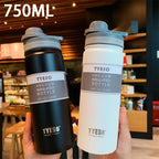 TYESO 600/750ML Thermos Bottle Stainless Steel Vacuum Flask Travel Cup Insulated Water Bottle Sport Thermal Mug Hot & Cold Mug