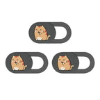 3pcs Camera Cover Webcam Cover Slide Web Camera Privacy Protector Sticker Cartoon Kitten Camera Cover for Laptop