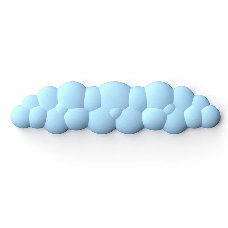 Cloud Shape Wrist Rest Pad Soft  PU Material Anti-Slip Rubber Base Memory Foam for 100 Keys 87 Keys 68keys Keyboard Mousepad