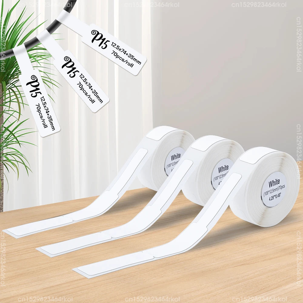 P15 Label Printer Portable Mini Thermal Printer Without Ink Bluetooth Wireless Labeling Machine DIY Barcode Sticker ot 3PK Label