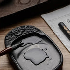 Calligraphy Inkstone Natural Raw Stone Duan Inkstone Chinese Style Brush Writing Painting She Inkstone Vintage Desktop Ornaments