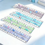 Clear Folding Ruler High Aesthetic Shatterproof Flexible and Portable for School Office Home Use Lightweight Measuring Tools