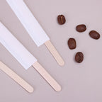 300/100pcs Wooden Coffee Stirrers Individually Wrapped Disposable Tea Drink Cocktail Mixer Swizzle Sticks Round End 5.5Inch Long