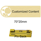 Customized Brooch Pin Personalize Engrave Your Text Logo Business ID Plate Copper Letterbox Mailbox Tag Name Badges