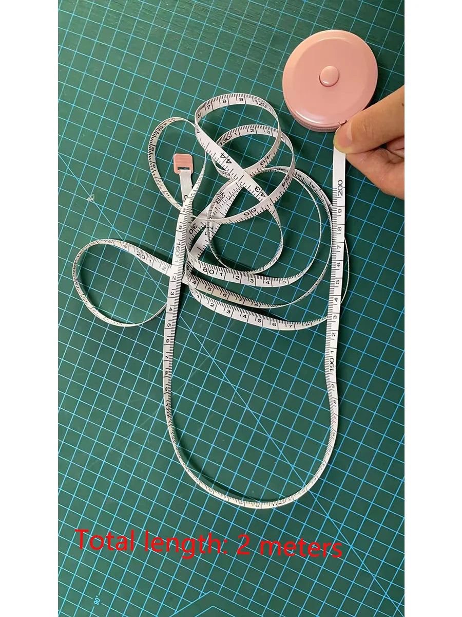 2 Meter Soft Tape Measure Scale Body Sewing Flexible Tailor Ruler Centimeter Inch Portable Retractable Self-Lock Measuring Tape