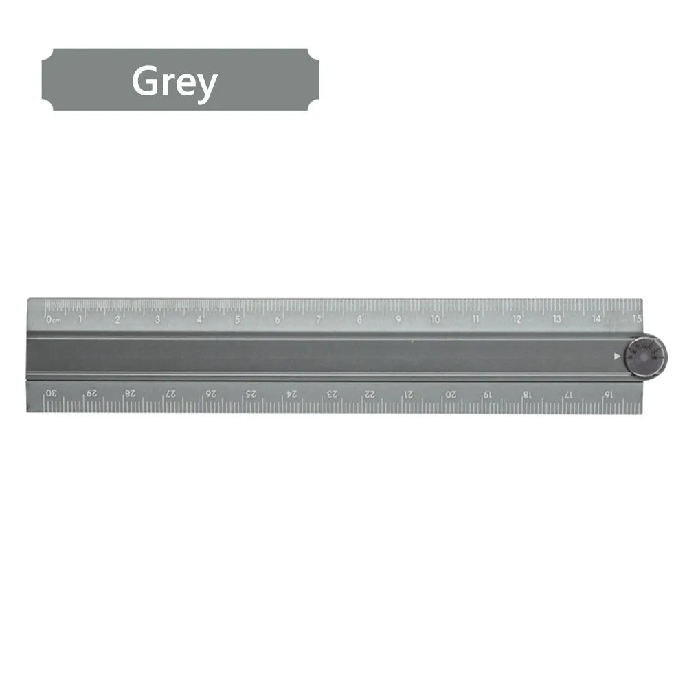High Quality 30cm Folding Ruler Aluminum Alloy Multifunctional Stationery Ruler Drawing Measuirng Tool Metal Ruler Students