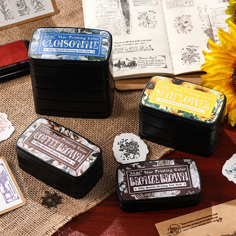 Multicolor Self-Inking Stamp Ink Pad for Planners Art Scrapbooking Student School Supplies Colorful Stationery Accessories