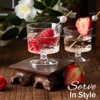10/20/30pcs Disposable Dessert Cups Round Mouth Plastic Yogurt Mousse Cake For Birthday Party Appetizer Wedding Chocolate Cup