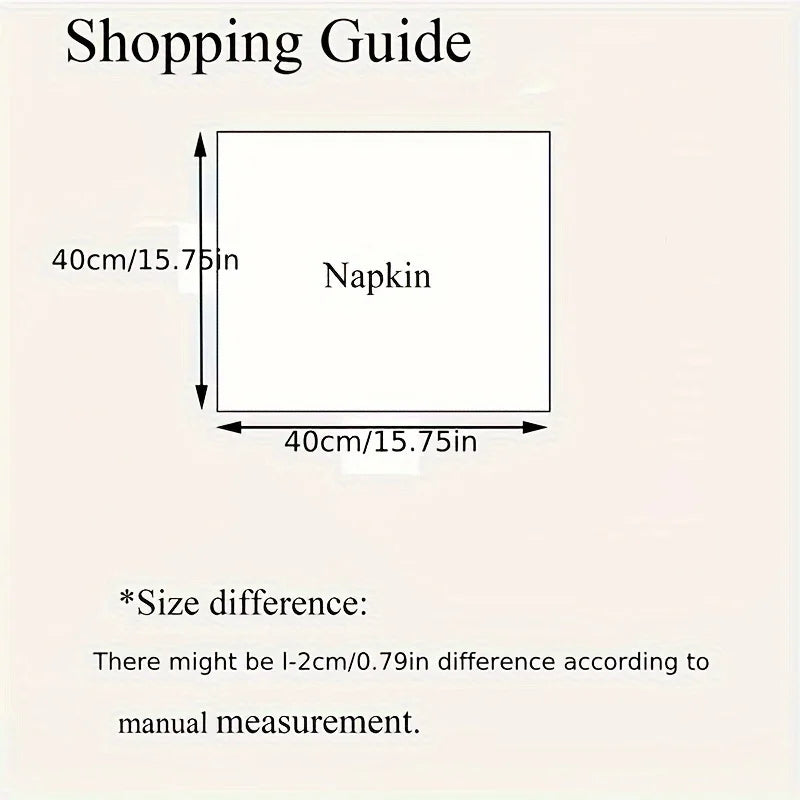 Table Cloth Napkins Durable Polyester Thicken Placemat Reusable for Kitchen Dining  Wedding Decoration 16inch*16inch