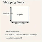 Table Cloth Napkins Durable Polyester Thicken Placemat Reusable for Kitchen Dining  Wedding Decoration 16inch*16inch