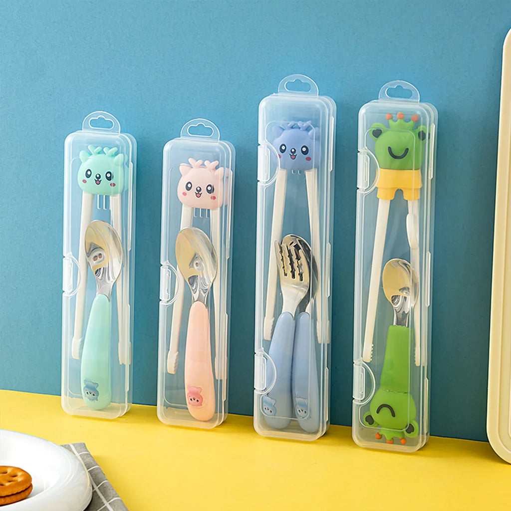 Portable Transparent Tableware Box Travel Flatware Storage Box With Flip Cover Dustproof Chopsticks Forks Spoon Cutlery Case