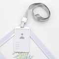 Fashion Card Cover Women Men Aluminum Alloy Work Name Card Holders Business Work Card ID Badge Lanyard Holder Metal Bags Case